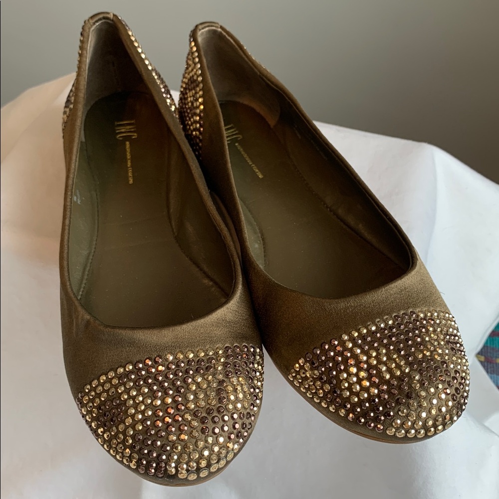 INC International Concepts Gold Embellished Flats
